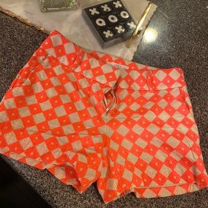 ✨Ann Taylor Loft Neon Pink & Tan 💯 % cotton shorts✨
